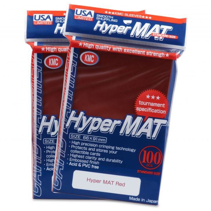 USA Limited KMC Card Barrier - Hyper Matte - Red (100-Pack) - KMC Card Sleeves