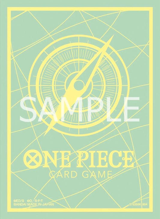 One Piece Card Game Official Sleeves: Assortment 9 - Standard Green & Yellow (70-Pack) - Bandai Card Sleeves