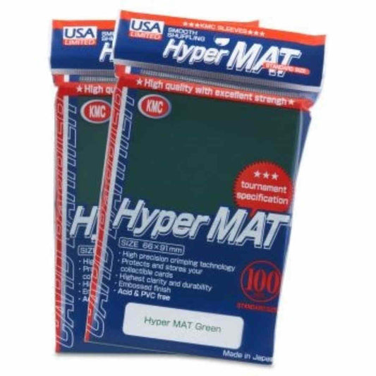 KMC SLEEVE: HYPER MATTE SLEEVES (US DISTRIBUTION PACKAGING): GREEN (100CT)